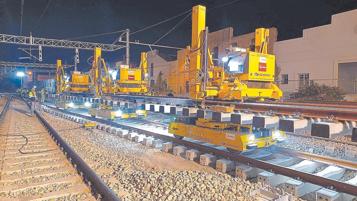 Obras del corredor mediterráneo.