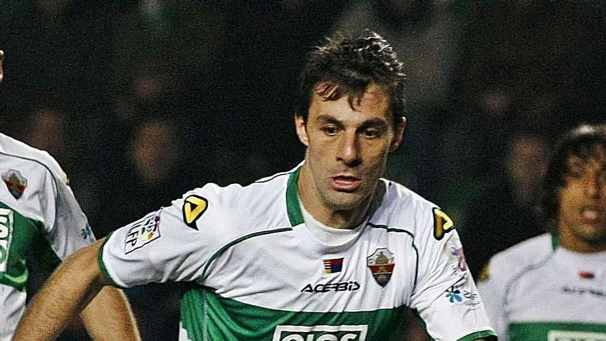 Sergio Pelegrín, en un partido con el Elche en la máxima categoría. 