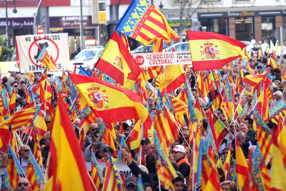 Manifiestación en València contra los 'països catalans'