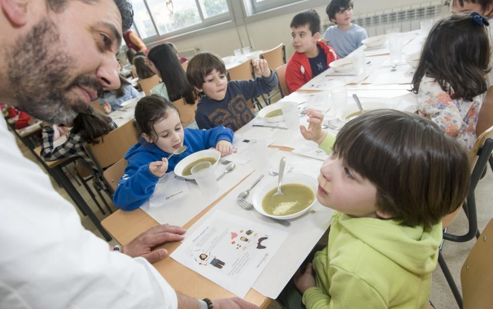 Menú estrella Michelin en el CEIP Novo Arteixo