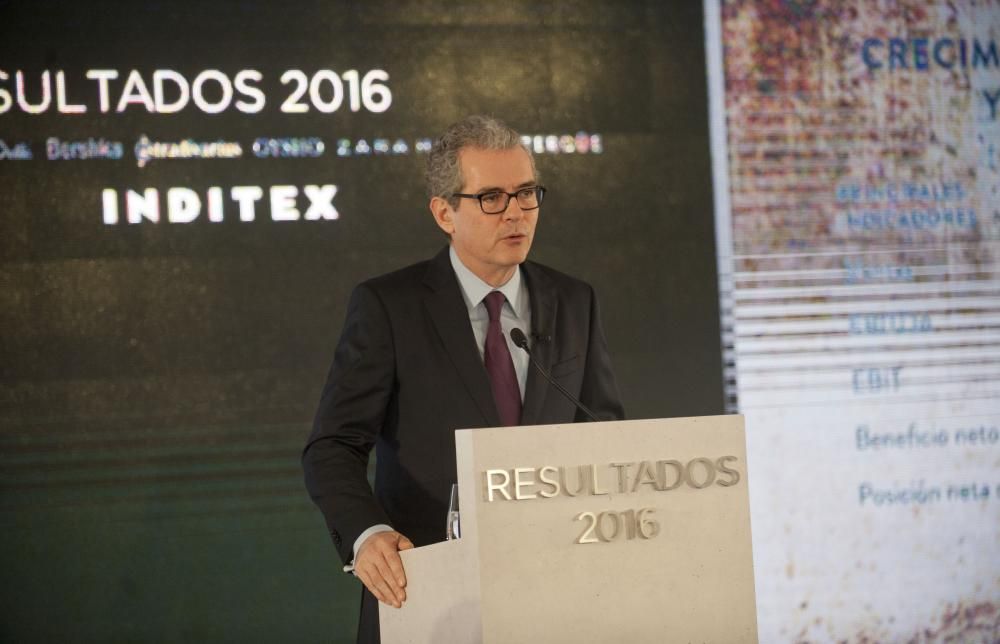 Pablo Isla presenta los resultados de Inditex 2016