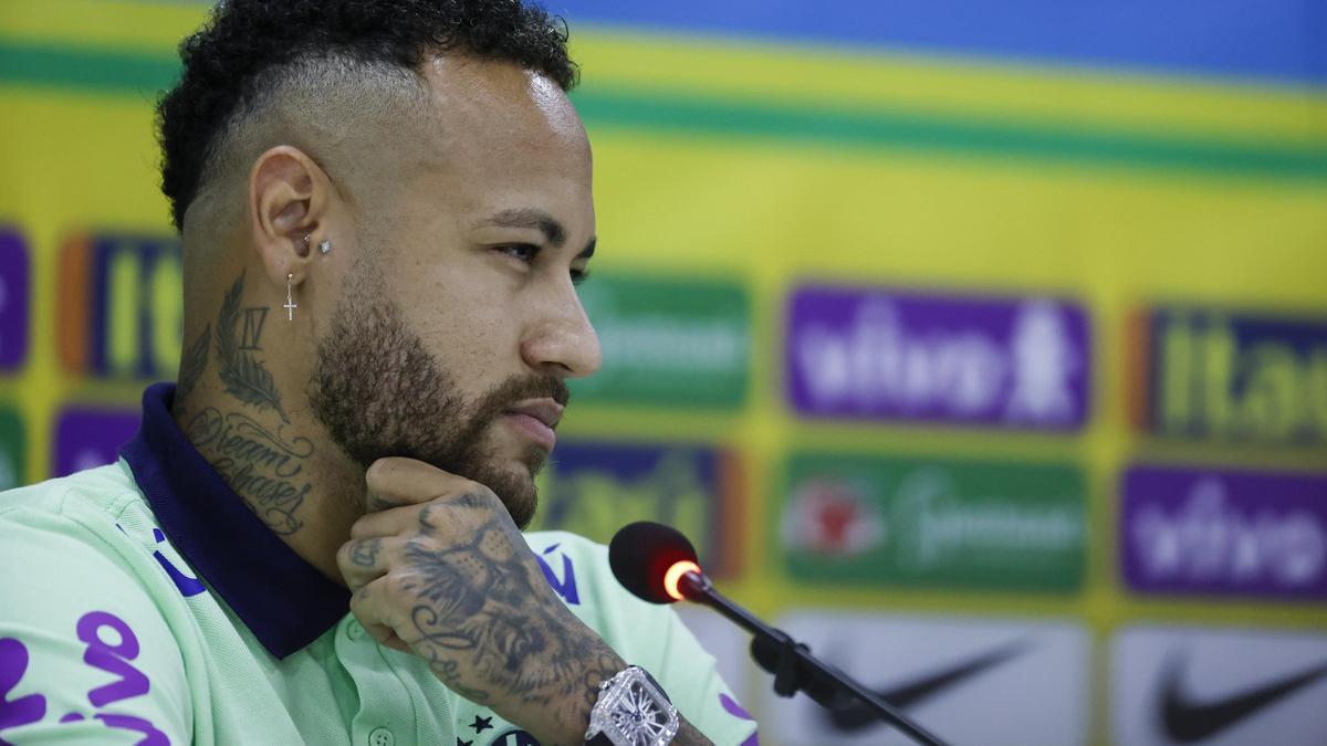 Neymar en rueda de prensa