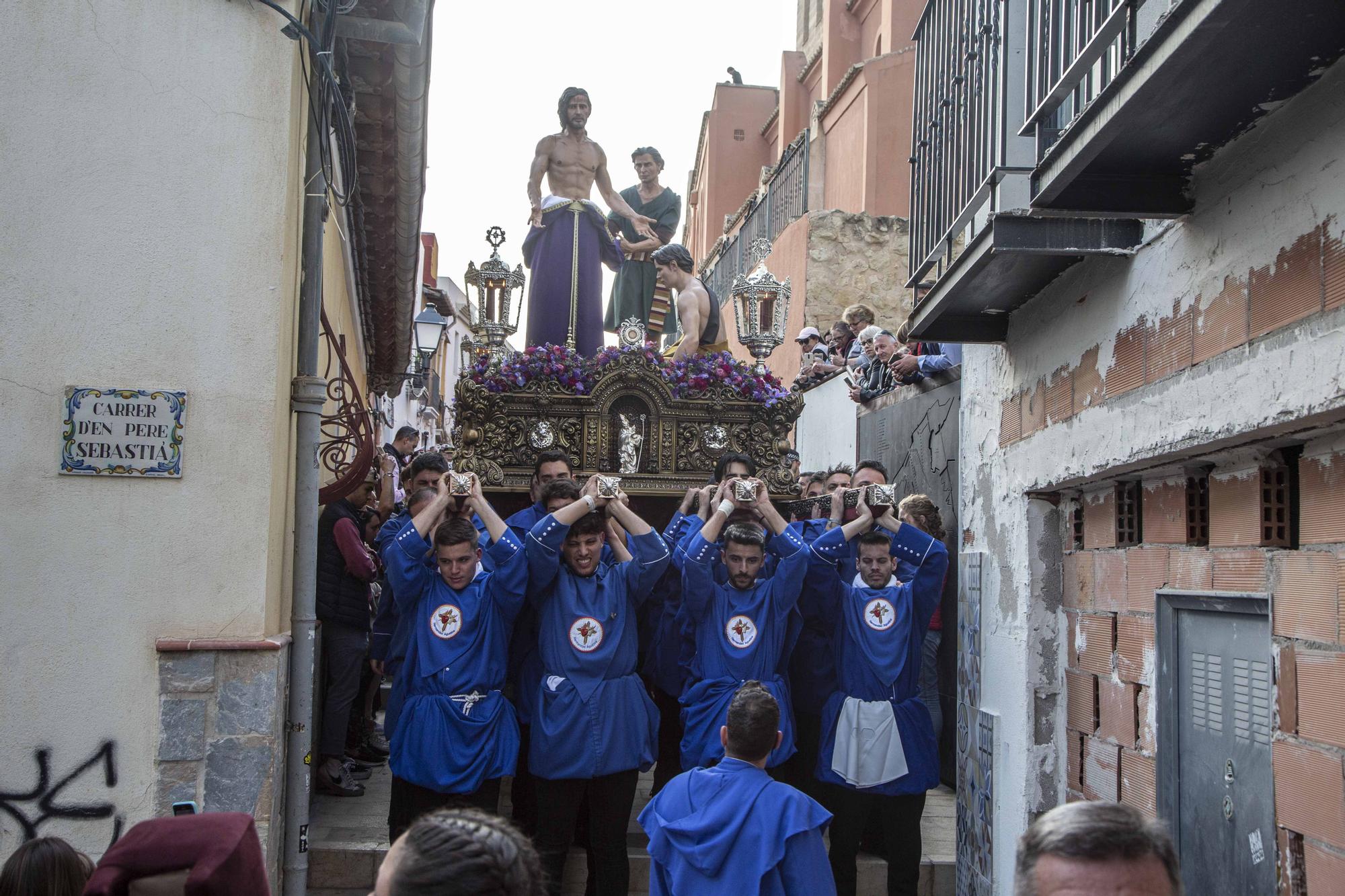 Hermandad Agustina procesiona el Lunes Santo por las calles del casco antiguo