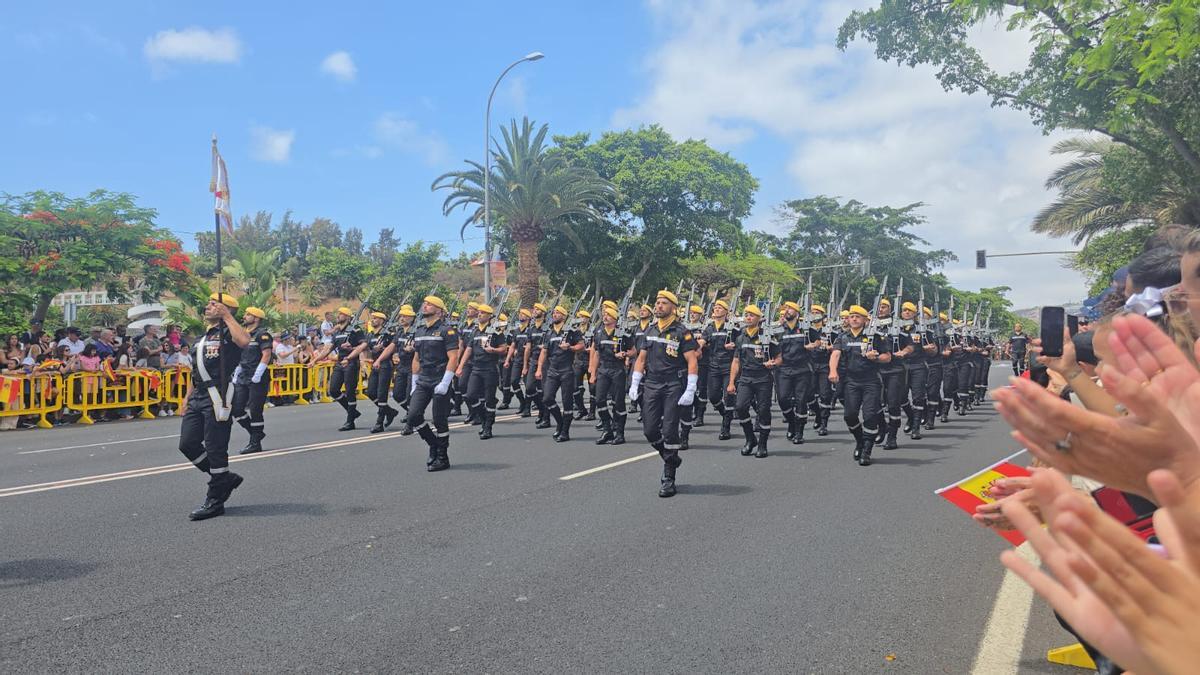 Desfile de distintos organismos por el día de las Fuerzas Armadas en Santa Cruz de Tenerife