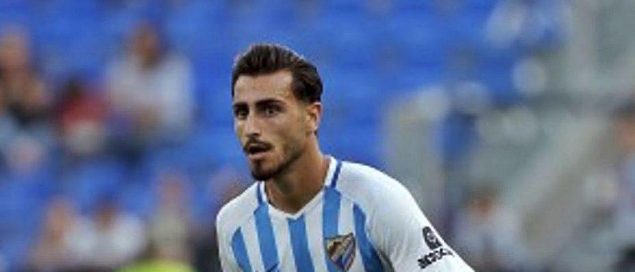 Luis Muñoz, en un partido con el Málaga la pasada temporada.