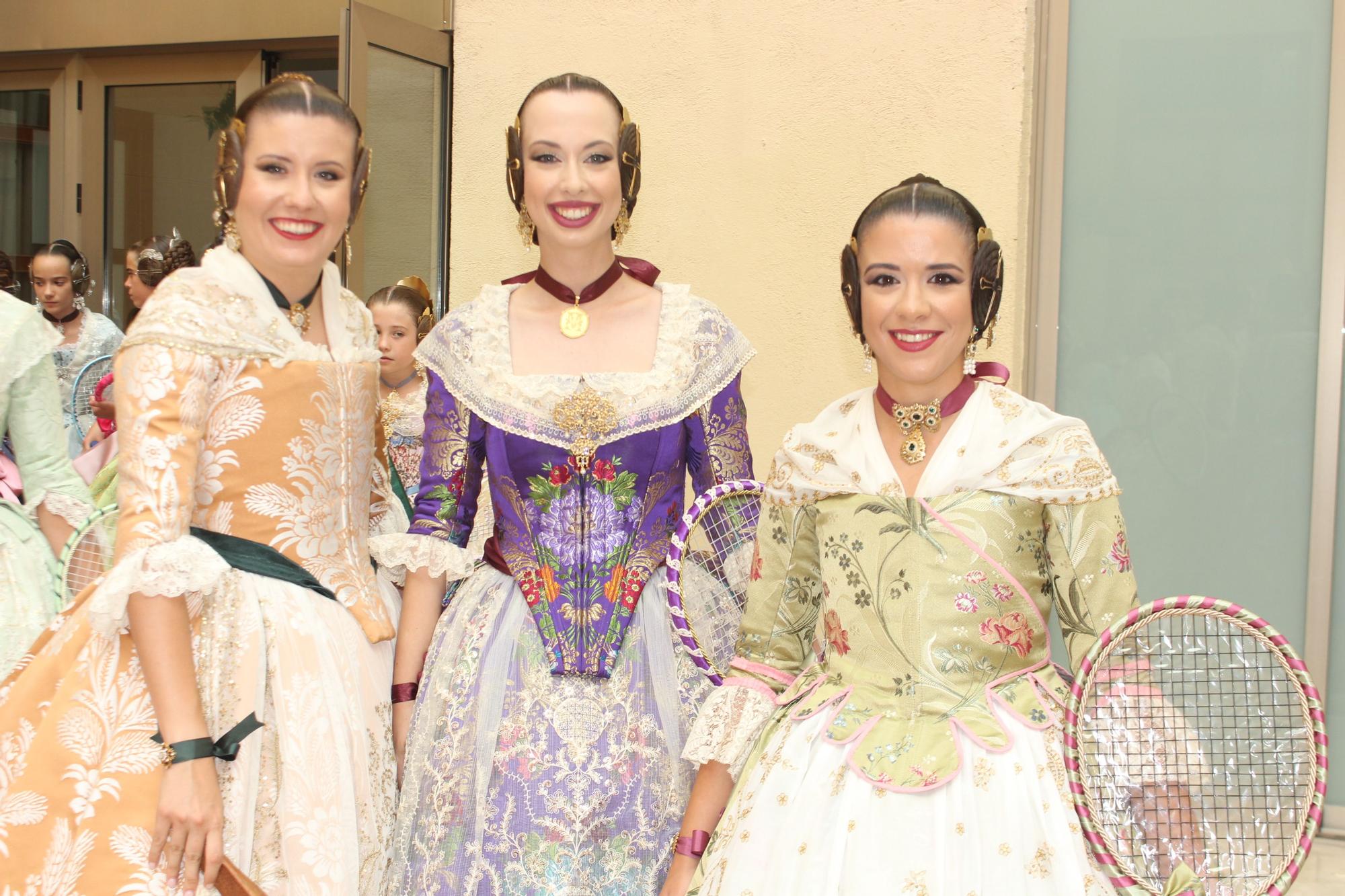 Las candidatas a falleras mayores de València, en la Batalla de Flores