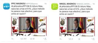 El PP de El Masnou difunde en Twitter un mensaje amenazante a Mas por el 9-N