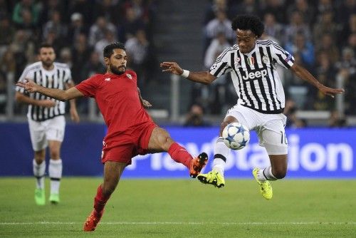Imágenes del partido entre Juventus y Sevilla en Turín