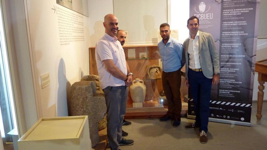 Félix Juncal, Manuel Pena, Xosé Leal y Jacobo Sutil en la presentación del certamen Gonzalo Núñez