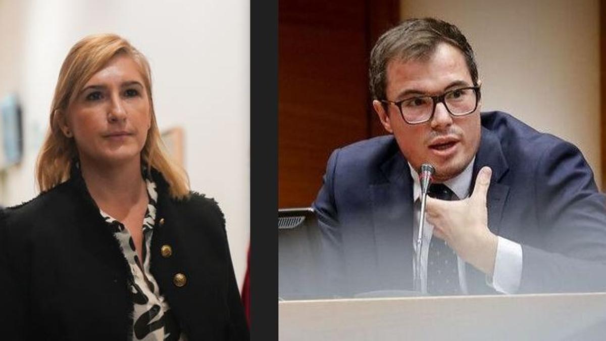 La exconsellera Salomé Pradas y el secretario autonómico de Economía (ex de Presidencia), en dos imágenes de archivo.