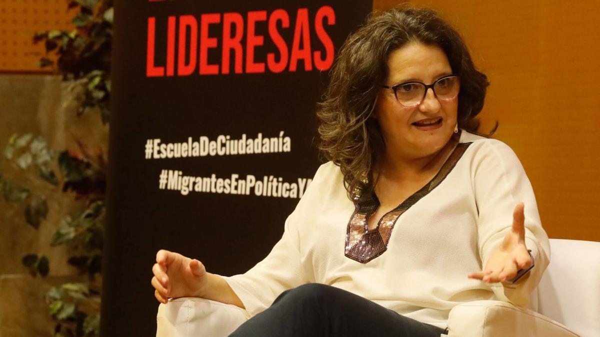 L’exvicepresidenta valenciana Mónica Oltra, en un acte celebrat el  7 de novembre.