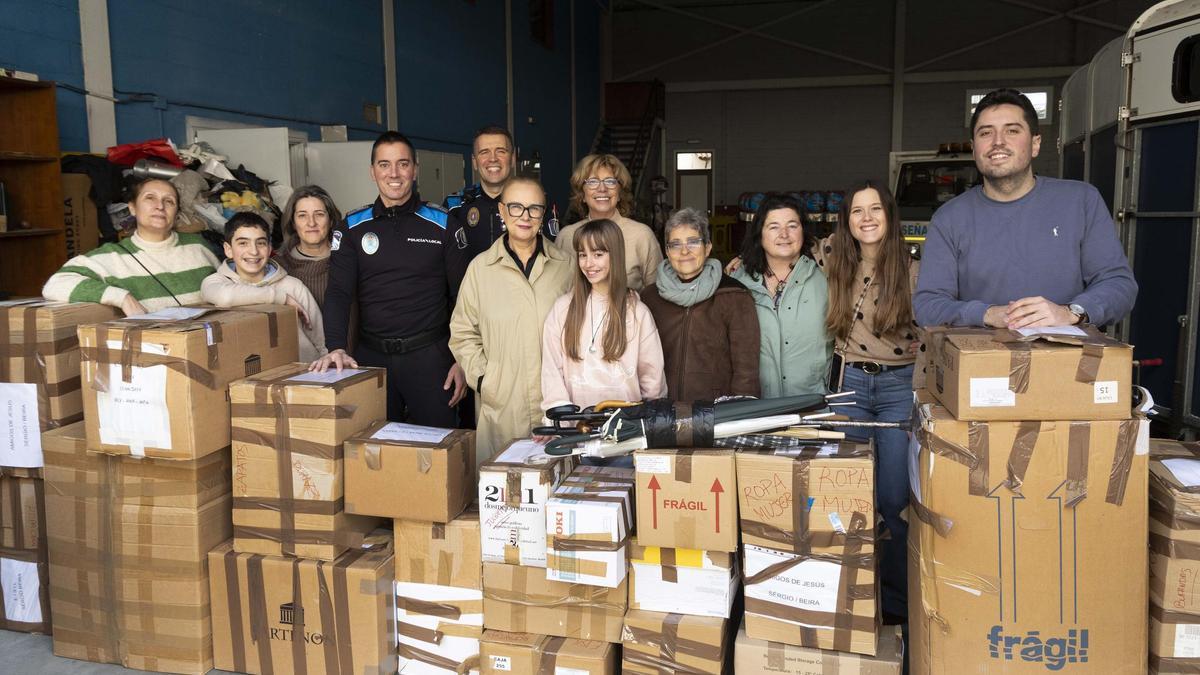 Donación de objetos perdidos a Cáritas y Fitas de Vento