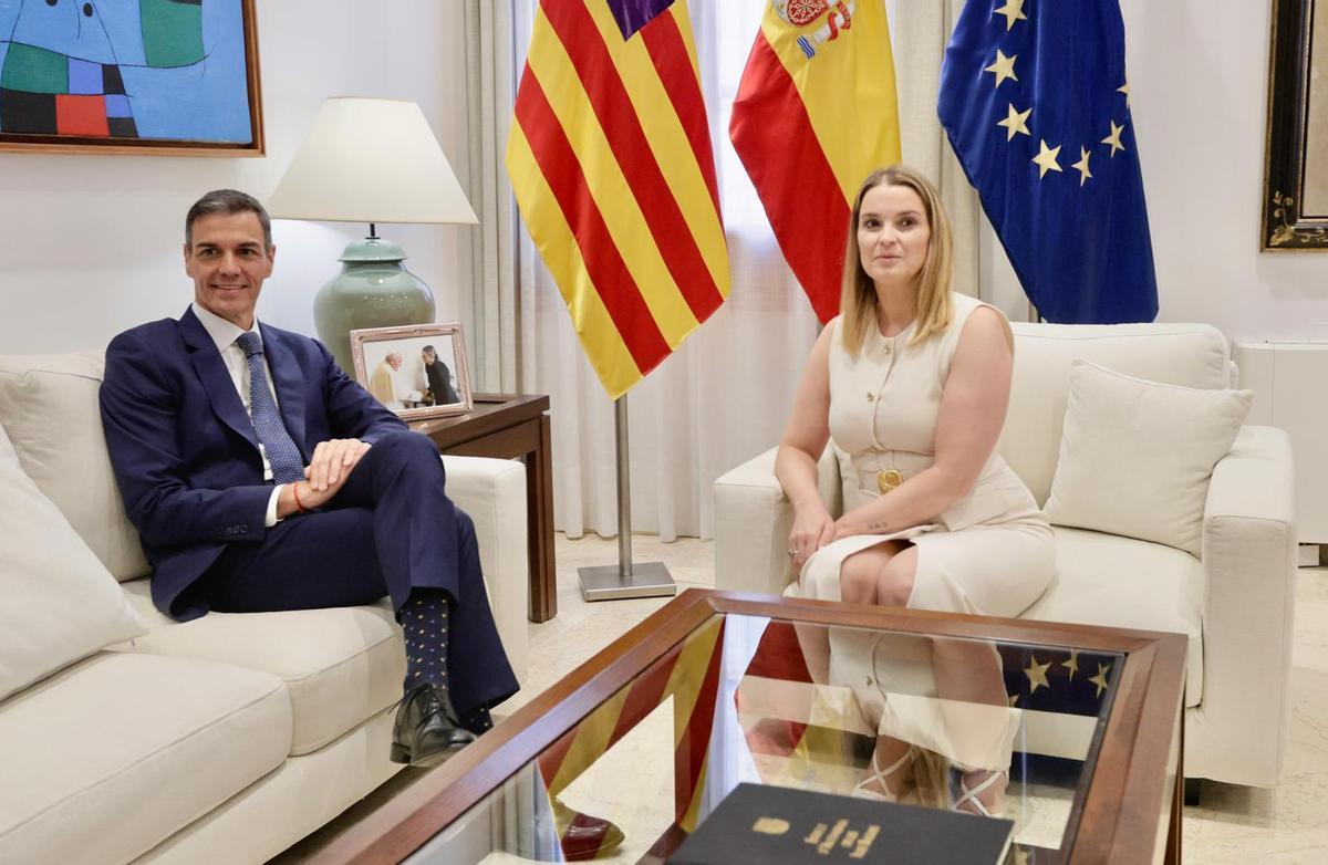 El último encuentro entre Marga Prohens y Pedro Sánchez.