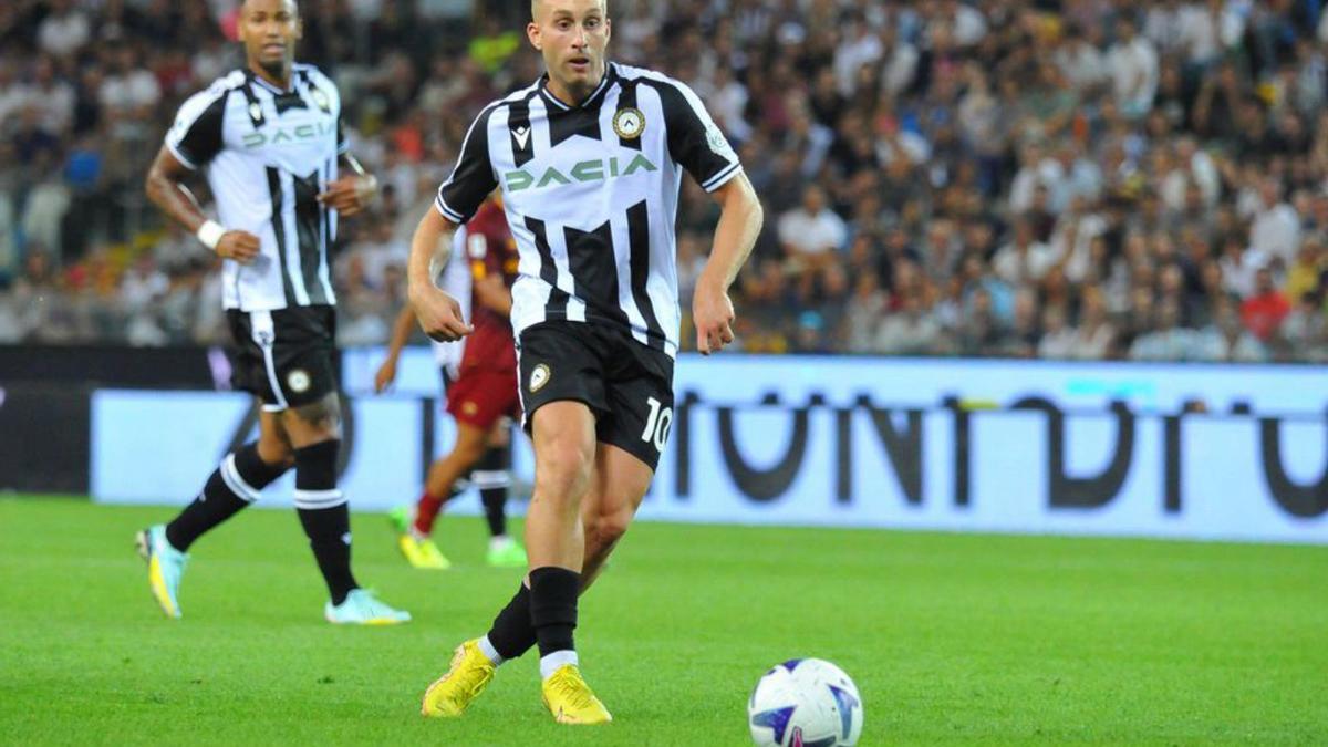 Gerard Deulofeu, en acció, en un partit de l’Udinese. | EFE/ALB