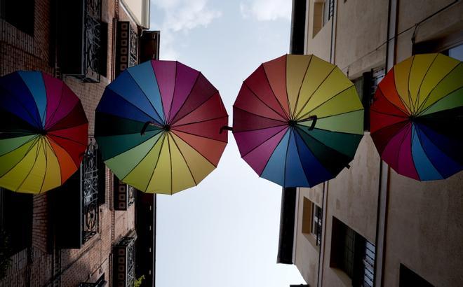 Reivindicación del Orgullo LGTBI en el barrio de Chueca de Madrid