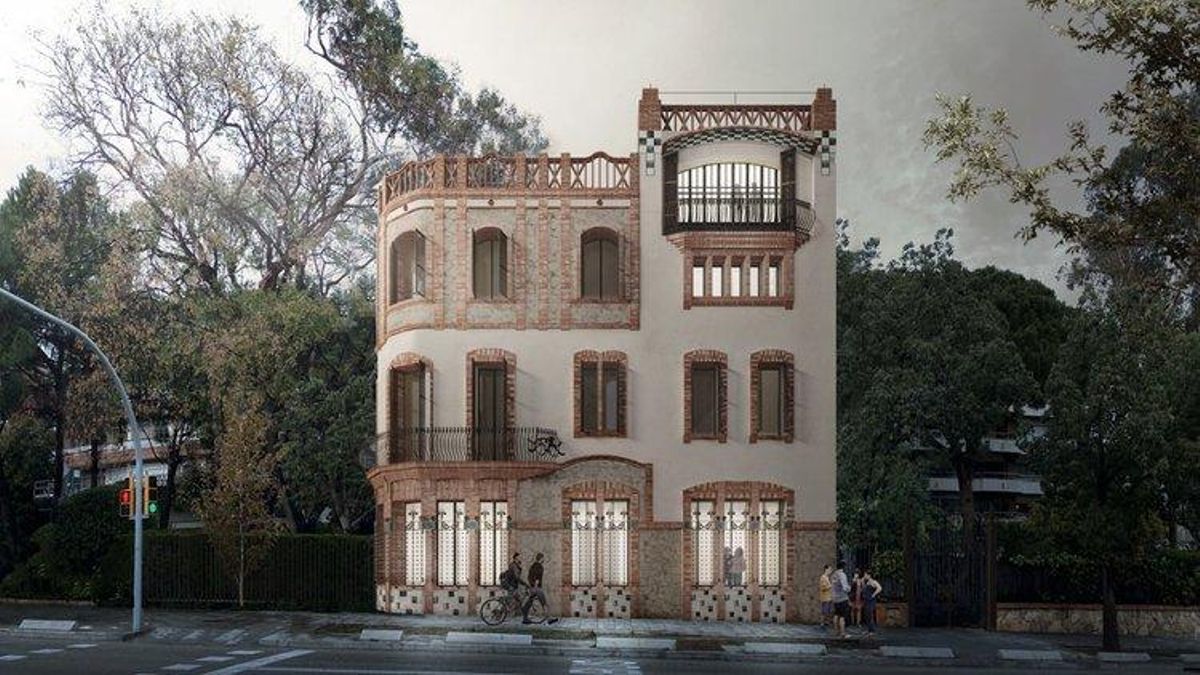 Recreación de la fachada de la Casa Hurtado, en Barcelona, tras la reforma.