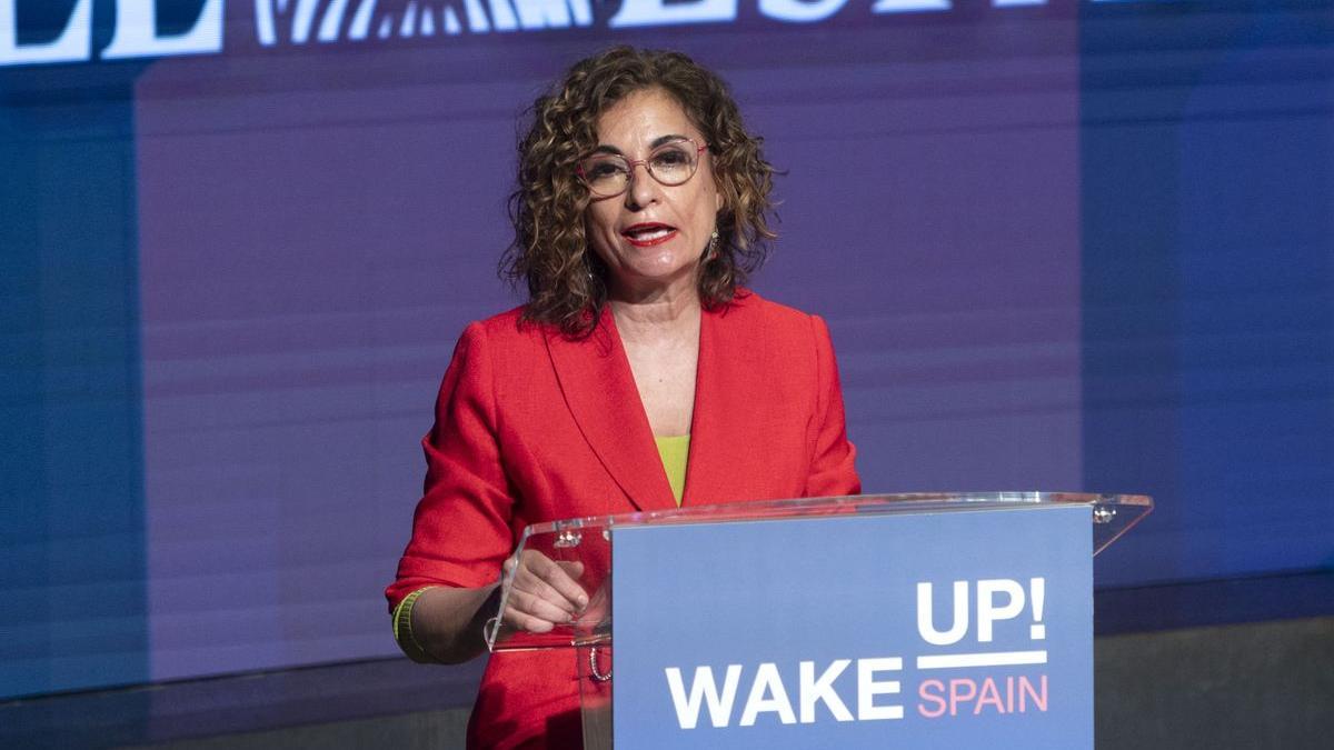 La ministra de Hacienda, María Jesús Montero, en el foro económico ’Wake Up, Spain!’.