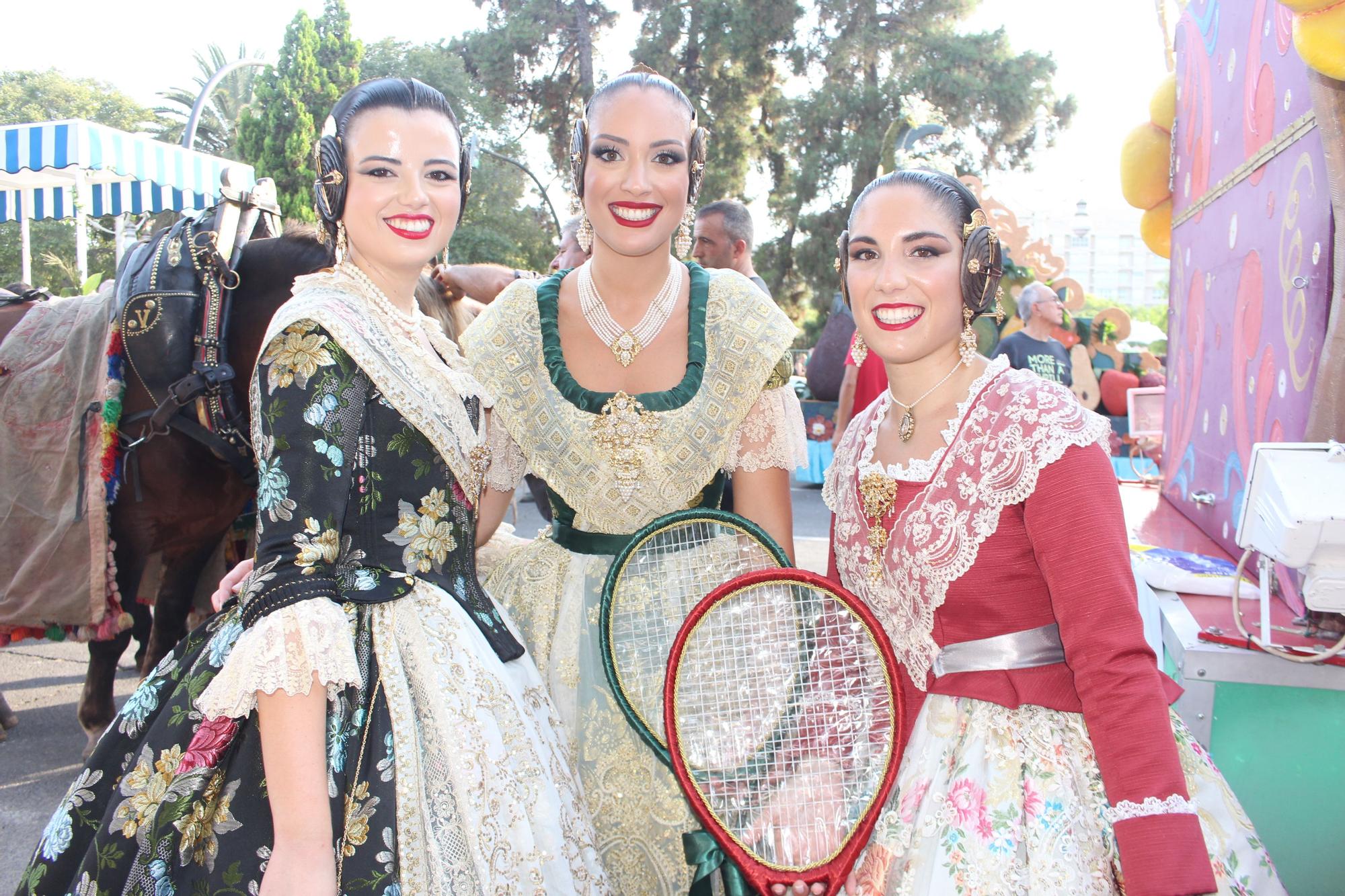 Las candidatas a falleras mayores de València, en la Batalla de Flores