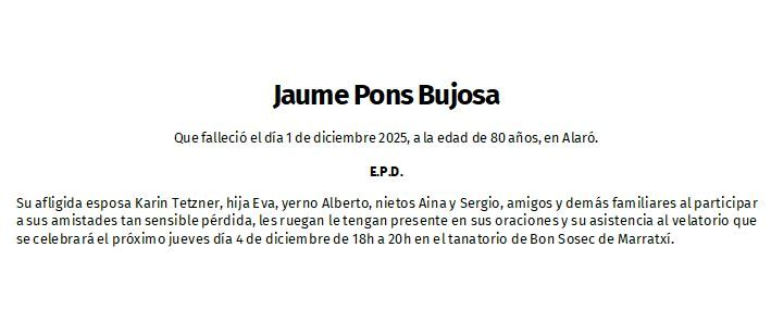 Jaume Pons Bujosa