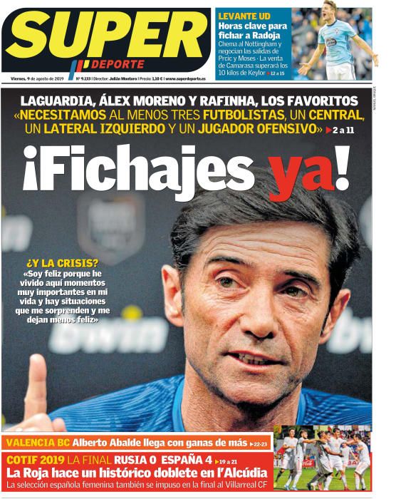 Portada Superdporte Viernes 9 de Agosto