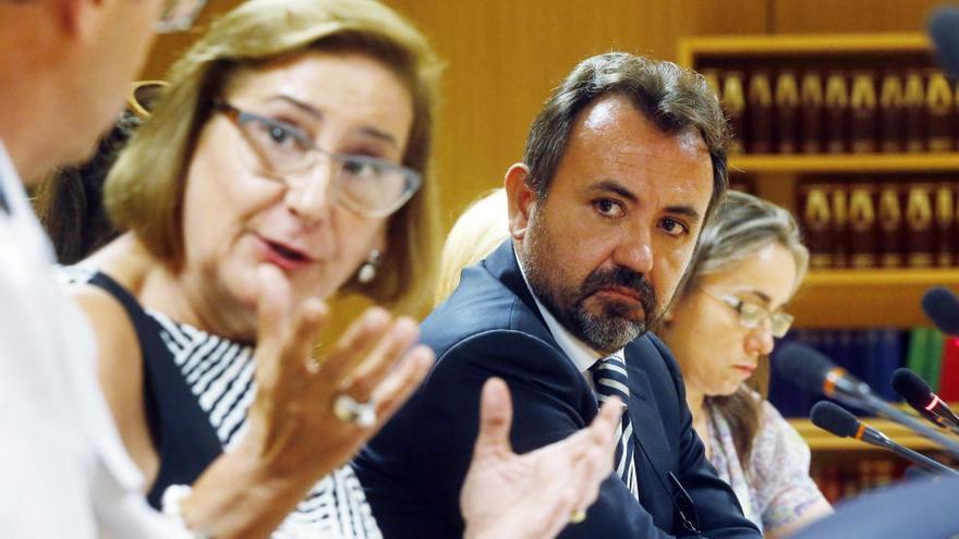 La fiscal provincial de Valencia, Teresa Gisbert, y el presidente de la asociación SOS Bebés Robados, Enrique Vila.