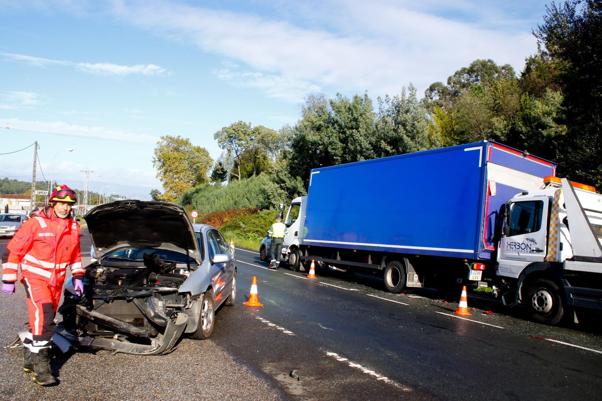 Accidente múltiple en Rubiáns