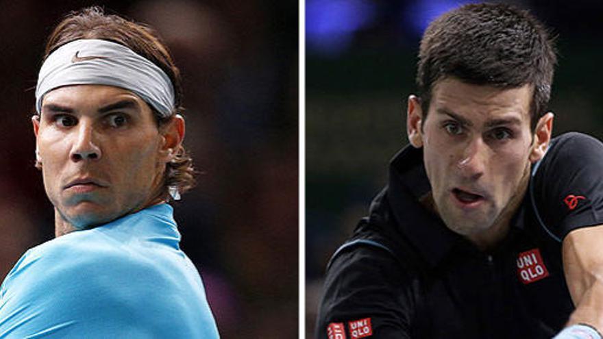 Rafan Nadal y Novak Djokovic.