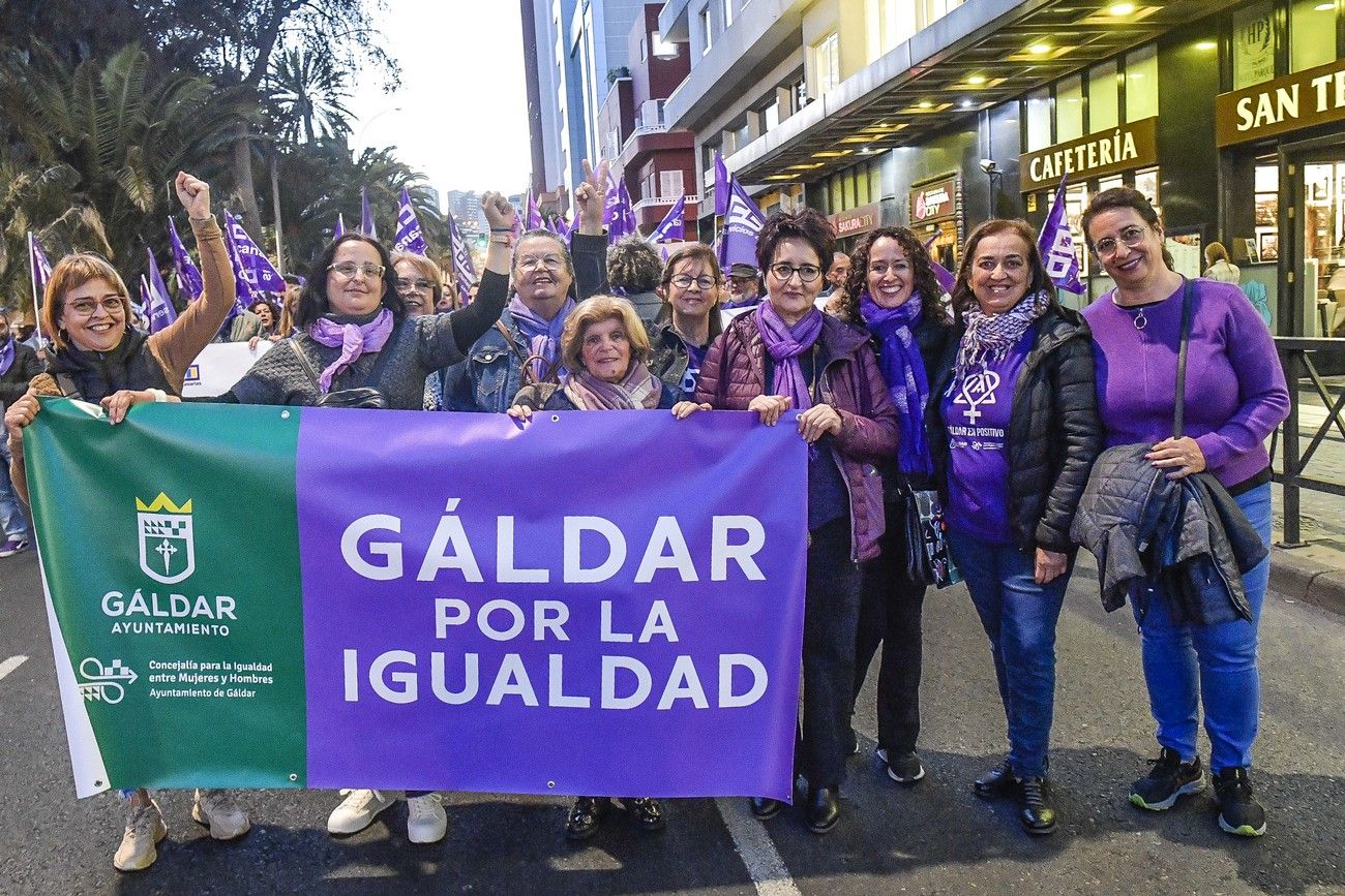 La manifestación del 8M en Las Palmas de Gran Canaria, en imágenes