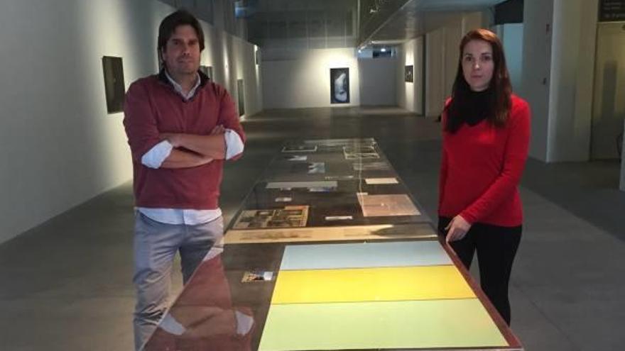 Rosell Meseguer y Fernando Gómez de la Cuesta, ayer en la exposición.