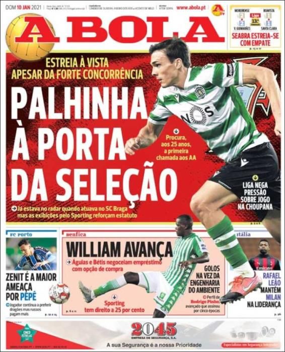 Portada A BOLA domingo 10 enero 2021