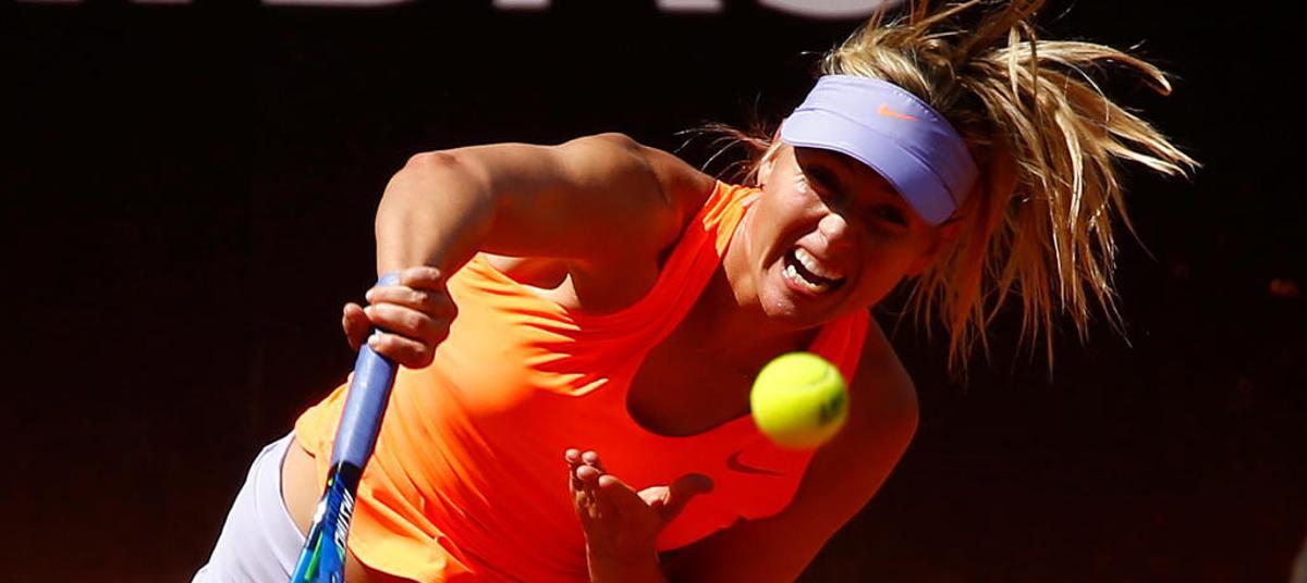 María Sharapova, en el torneo de Roma.