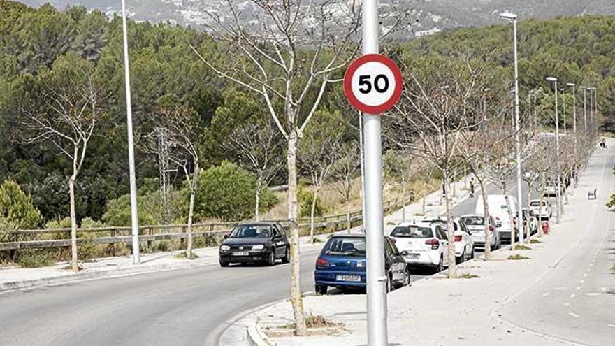 Calle Miguel Lladó en Palma, cuya velocidad máxima era de 50 kilómetros por hora cuando se produjo el atropello de la adolescente.