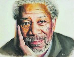 Un retrato del actor Morgan Freeman.