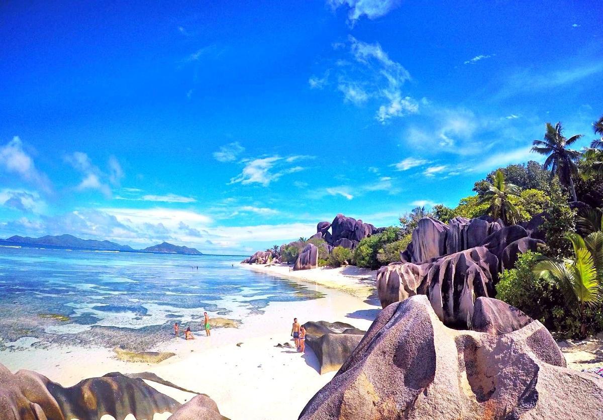 Playa Anse Source d’Argent, en la isla de La Digue (Seychelles)