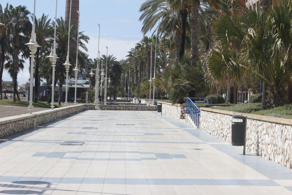 Playas cerradas en Málaga en el inicio de la primavera