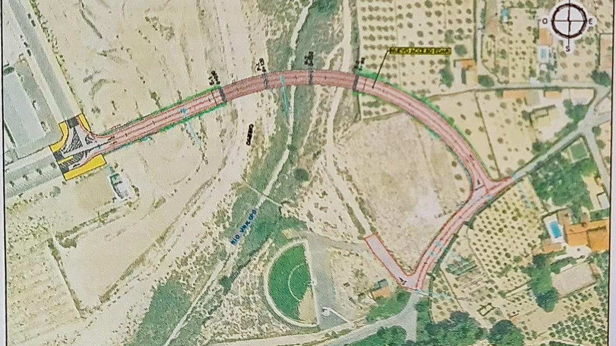 Plano del nuevo puente que se construirá en Elda.