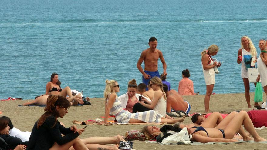 Una imagen de la playa de la Malagueta, el fin de semana pasado.