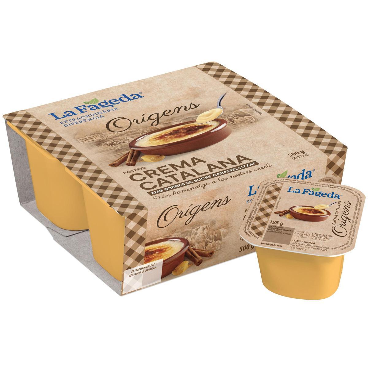 Imagen de la crema catalana de La Fageda, el nuevo postre de la empresa láctea catalana.