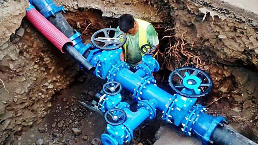 Obra hidráulica en Los Llanos.