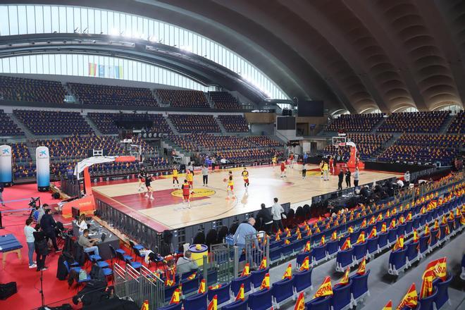 EN IMÁGENES: La selección española de baloncesto, en Oviedo para medirse a Ucrania en la clasificación del Mundial