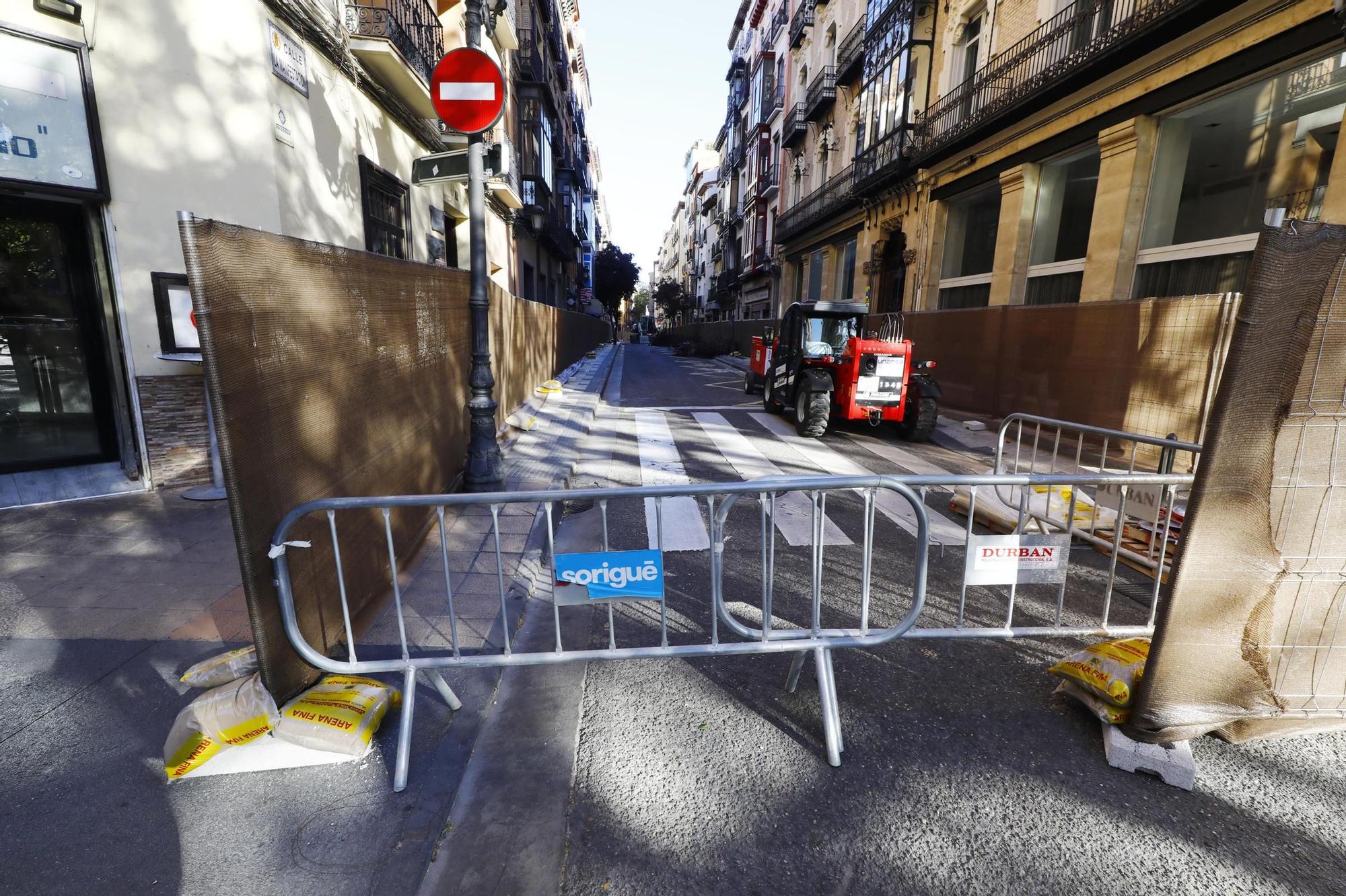 Adiós a la antigua calle Manifestación de Zaragoza: los primeros trabajos dejan estas imágenes