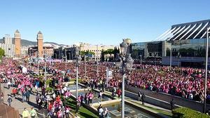 L’avinguda Maria Cristina ha acollit la multitudinària carrera.