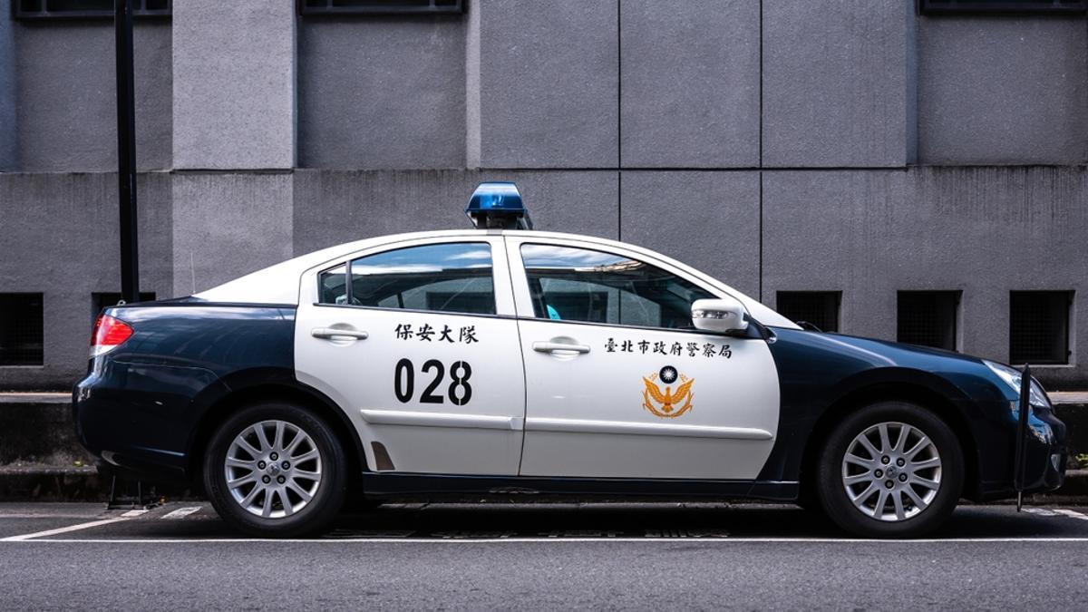 Un coche de la policía de Taiwan.