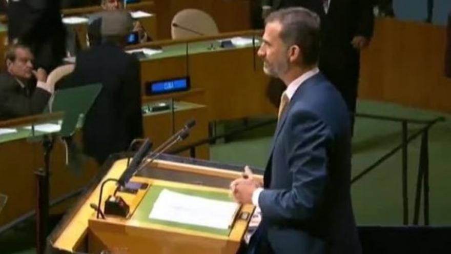 Felipe VI interviene en la cumbre de desarrollo sostenible en la ONU