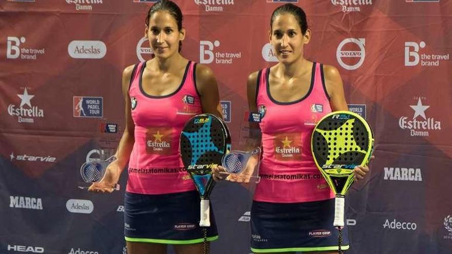 Las gemelas Alayeto, en una prueba del World Padel Tour.