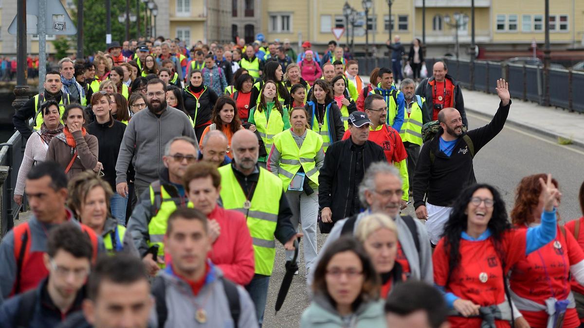Participantes en la última Pontevedrada celebrada, en 2019 antes de la pandemia.