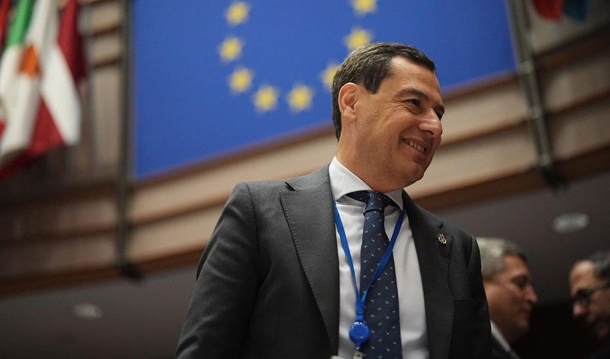 El presidente de la Junta de Andalucía, Juanma Moreno, en Bruselas
