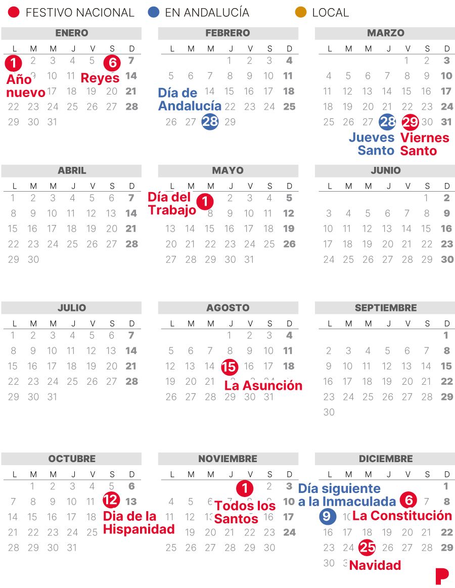 Calendario Laboral Andalucía 2024