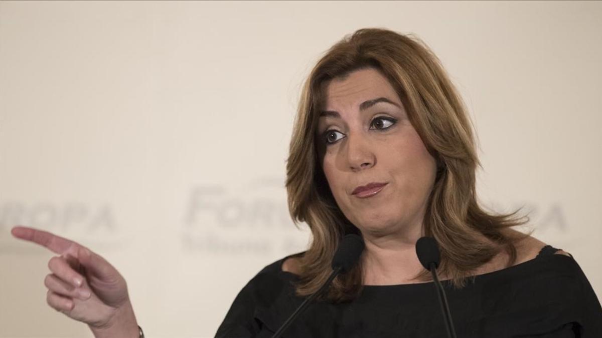 Susana Díaz, este martes en Sevilla.