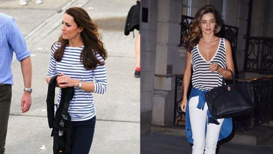 Kate Middleton y Miranda Kerr se suman a la moda marinera.